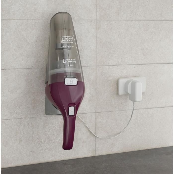 Aspirador de mano inalámbrico - BLACK & DECKER - NVC115W-QW - 8 AW - 3,6 V 1,5 Ah - Burdeos 3 Aspirador de mano inalámbrico - BLACK & DECKER - NVC115W-QW - 8 AW - 3,6 V 1,5 Ah - Burdeos 3
