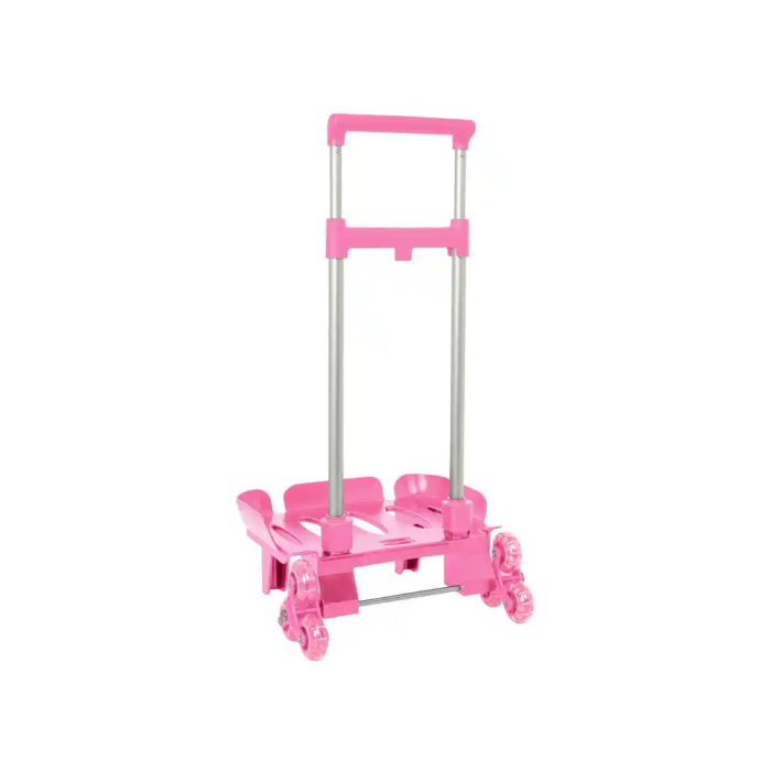 Safta Carro Portamochilas Plegable Triple Rueda Trolley Rosa Claro 1