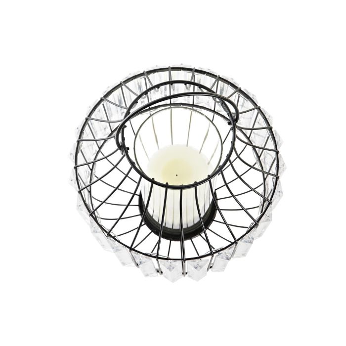Portavela Moderno DKD Home Decor Negro Transparente 20 x 25 x 20 cm (2 Unidades) 2 Portavela Moderno DKD Home Decor Negro Transparente 20 x 25 x 20 cm (2 Unidades) 2