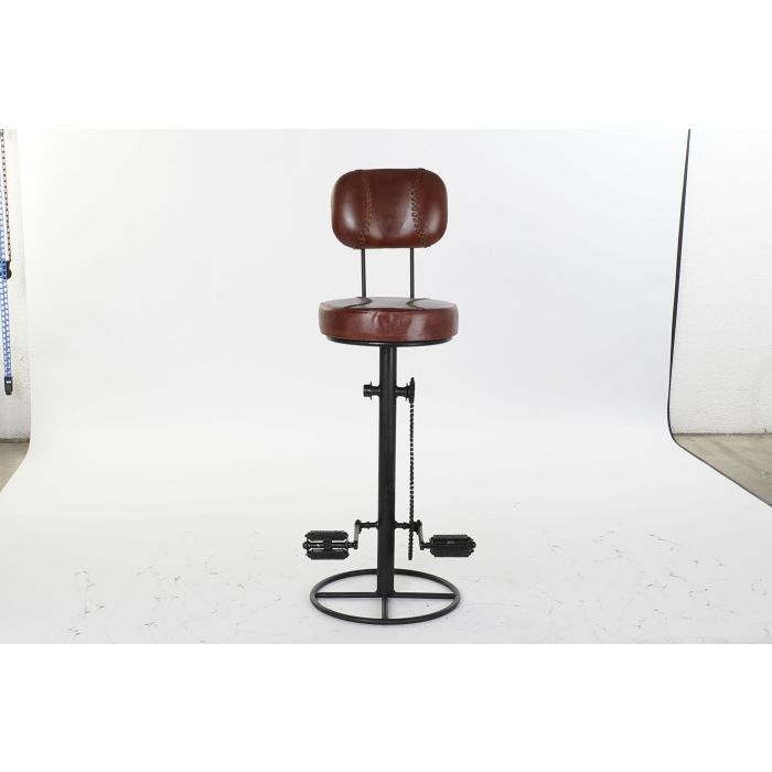 Taburete DKD Home Decor 45 x 46 x 118 cm Negro Metal Marrón 6