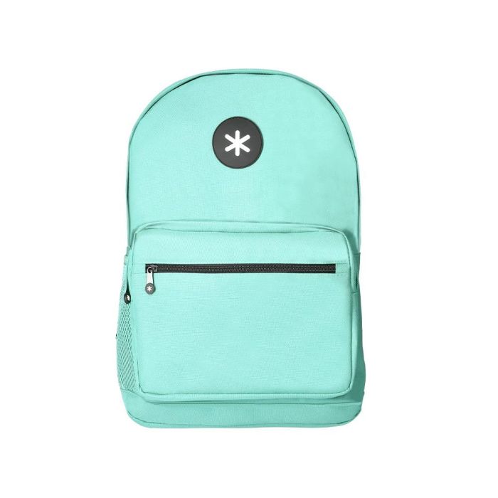 Mochila Antartik Con Asa Y Bolsillo Frontal Con Cremallera Color Verde Menta 320x140x430 mm