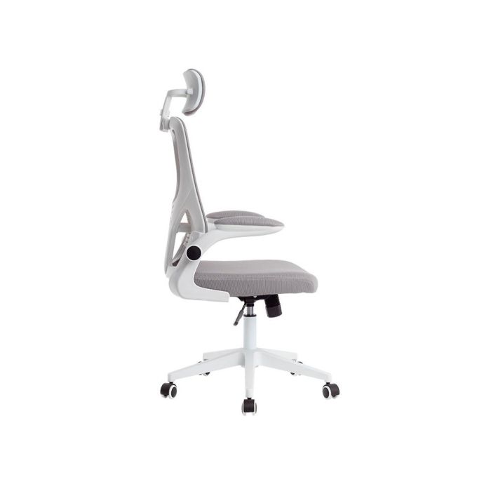 Silla Q-Connect Ergonomica Pal Ermo Malla Base Nylon Alt Max 1300 Anc 610 Prof 600 Ruedas Premium Color Blanco Gris 2