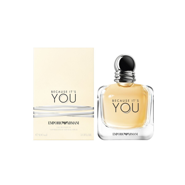 Giorgio Armani Because It's You For Her Eau de Parfum Vaporizador 100ml, Fragancia Femenina Alegre con Notas de Frambuesa, Rosa y Vainilla Giorgio Armani Because It's You For Her Eau de Parfum Vaporizador 100ml, Fragancia Femenina Alegre con Notas de Frambuesa, Rosa y Vainilla