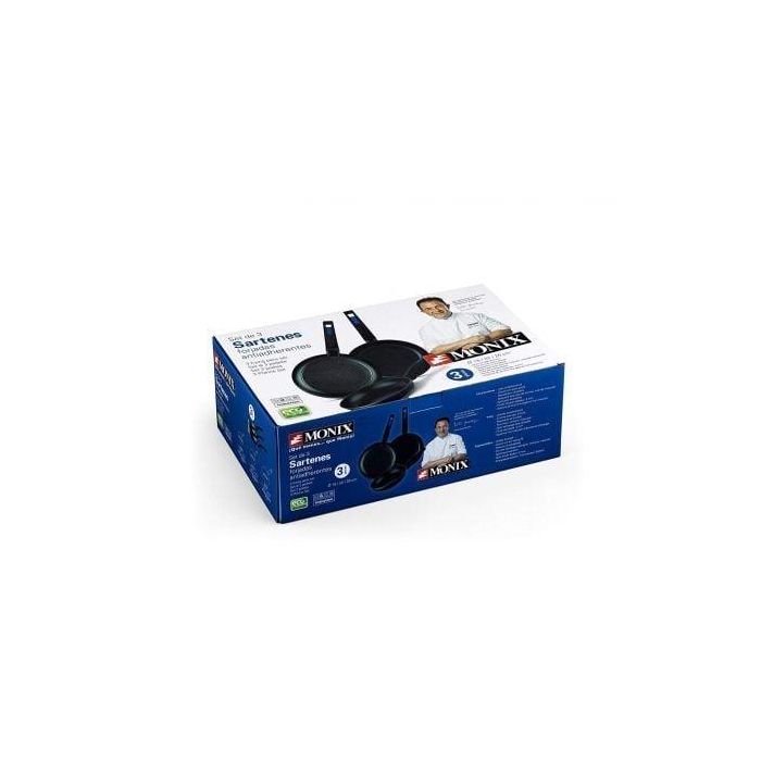 Monix M811200 Pack 3 Sartenes de Aluminio Forjado Ø18/Ø22/Ø26 Antiadherente Xylan Whitford, Aptas Inducción y Lavavajillas, Sin PFOA 4 Monix M811200 Pack 3 Sartenes de Aluminio Forjado Ø18/Ø22/Ø26 Antiadherente Xylan Whitford, Aptas Inducción y Lavavajillas, Sin PFOA 4
