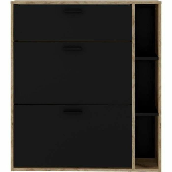 Zapatero Leona Marrón Roble Melamina 90 x 25 x 102 cm 3