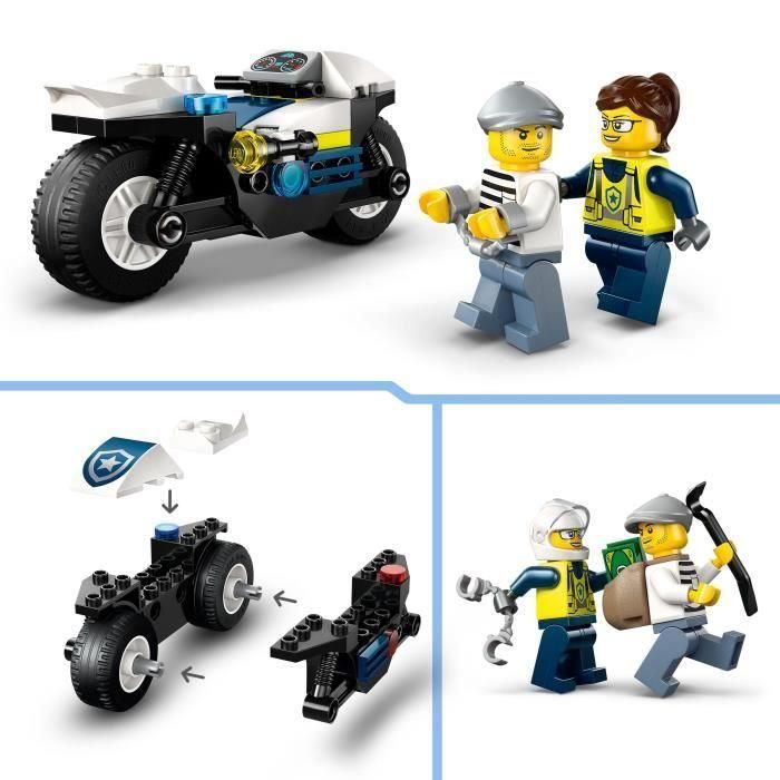 Lego Persecución en Moto de Policía City Police Set de Construcción para +4 años 2