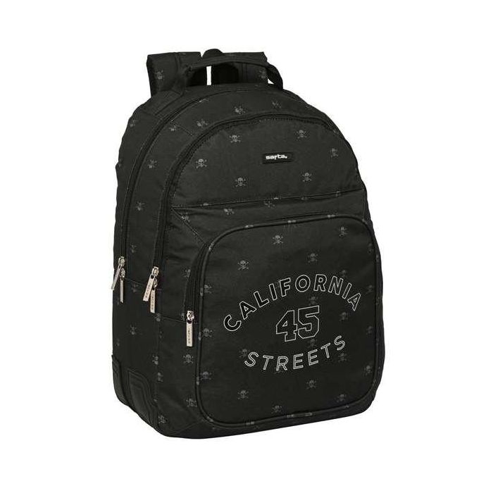 Mochila Escolar Safta California Negro 32 x 42 x 15 cm Mochila Escolar Safta California Negro 32 x 42 x 15 cm