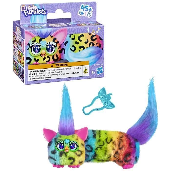 Hasbro HASG17835X0 Furby DJ Furblets Rain-Bow-Kat, minipeluche electrónico, 45 sonidos y música, juguete infantil a partir de 6 años 2
