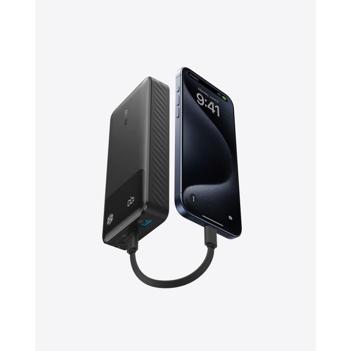 Anker PowerBank 20000 mAh 30W, 1 USB-A, 2 USB-C, incluye cable USB-C, color negro 2