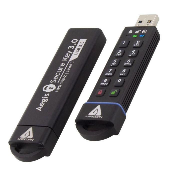 Apricorn Aegis Secure Key 3.0 16GB USB Type A 195 MB/s Lectura 162 MB/s Escritura Cifrado por Hardware 0 Apricorn Aegis Secure Key 3.0 16GB USB Type A 195 MB/s Lectura 162 MB/s Escritura Cifrado por Hardware 0
