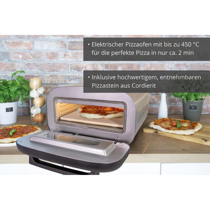 Unold 68806 Horno de Pizza Alfredo para 1 pizza, 30 cm, 450 °C, Acero Inoxidable, 1700 W, Digital 1 Unold 68806 Horno de Pizza Alfredo para 1 pizza, 30 cm, 450 °C, Acero Inoxidable, 1700 W, Digital 1