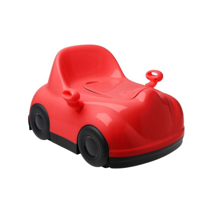 KioKids Orinal Infantil Coche Rojo con Retrovisores, Respaldo y Tapa Extraíble para Aprendizaje y Operación Pañal +12 Meses 2