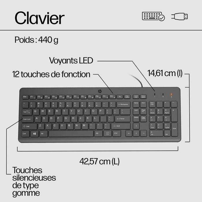 Teclado HP 150 Negro Qwerty Español 8 Teclado HP 150 Negro Qwerty Español 8