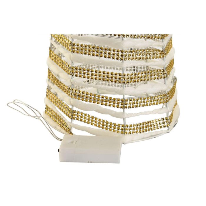Cono Navidad Moderna DKD Home Decor Blanco Dorado 20 x 80 x 20 cm Set de 3 2 Cono Navidad Moderna DKD Home Decor Blanco Dorado 20 x 80 x 20 cm Set de 3 2