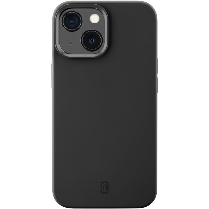 Cellularline Sensation iPhone 13 Carcasa Funda Silicona Soft Touch con Microban Antibacteriana y Protección Antigolpes Negra