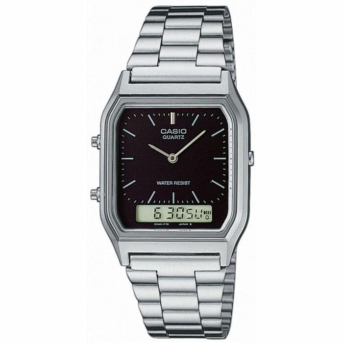 Reloj Unisex Casio EDGY COLLECTION - BLACK Negro Plateado Reloj Unisex Casio EDGY COLLECTION - BLACK Negro Plateado