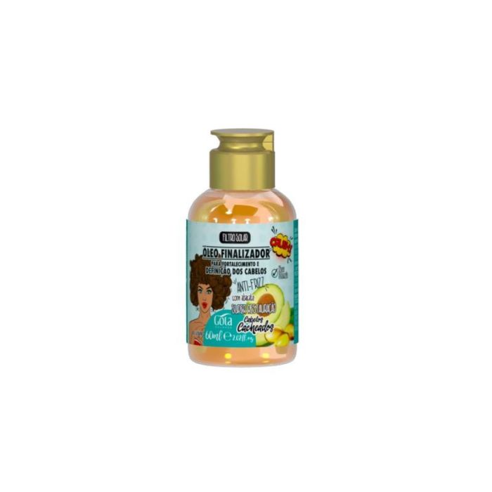 Gota Dourada Óleo Finalizador Fortalecimiento Cabello Rizado 60ml - Macadamia, Colágeno, Anti-Frizz y Control de Volumen