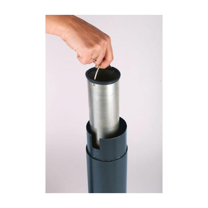 PROBBAX - AT-0292-DGRY - Cenicero de suelo para exterior. Tubular 3 L - 30 cm Ø x 108 cm de alto - Gris oscuro 2