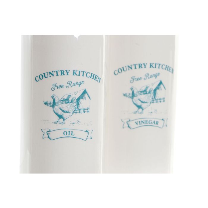 DKD Home Decor Aceitera Vinagrera Set de 2, Dolomite e Inox, 250 ml, Blanco Turquesa, Apta Microondas y Lavavajillas 1 DKD Home Decor Aceitera Vinagrera Set de 2, Dolomite e Inox, 250 ml, Blanco Turquesa, Apta Microondas y Lavavajillas 1