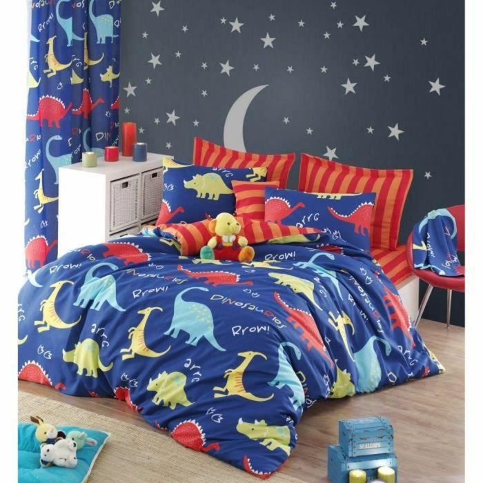 Juego de cama - ASI8681875600087 - 1 funda nórdica 220x240 cm + 2 fundas de almohada 60x60 cm - 65% algodón, 35% poliéster - Azul 3 Juego de cama - ASI8681875600087 - 1 funda nórdica 220x240 cm + 2 fundas de almohada 60x60 cm - 65% algodón, 35% poliéster - Azul 3