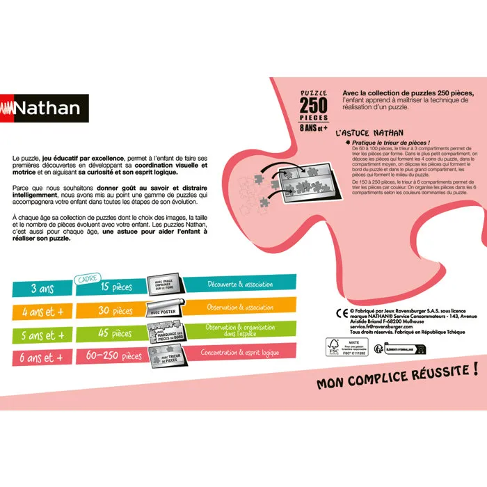 Nathan Puzzle Infantil 12004297 - El Taller DIY, 250 Piezas, Cartón Grueso y Resistente, Calidad Superior, Para Niños a Partir de 8 Años