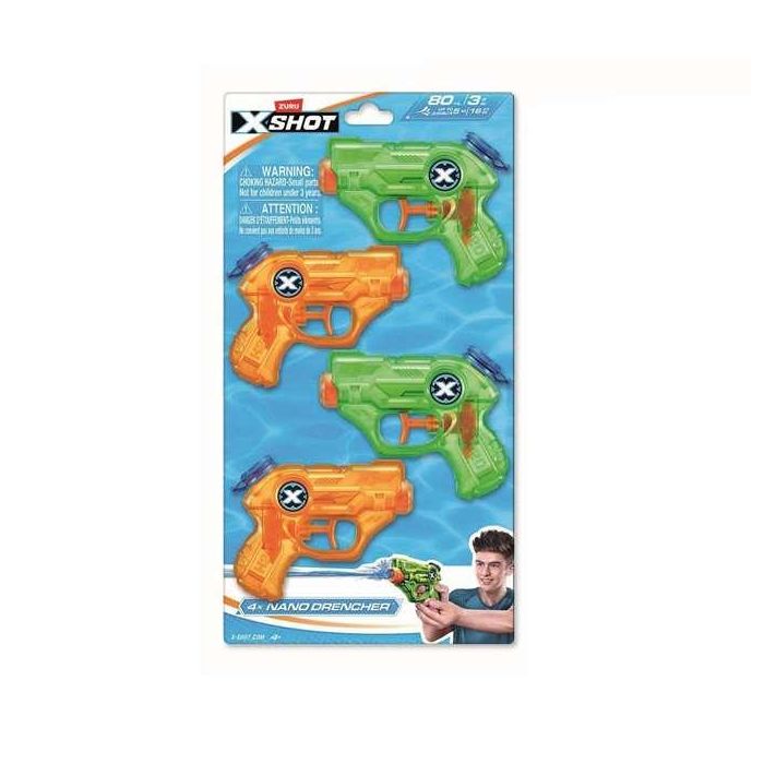 Pistolas de agua pack 4 ud. x-shot nano drencher Pistolas de agua pack 4 ud. x-shot nano drencher