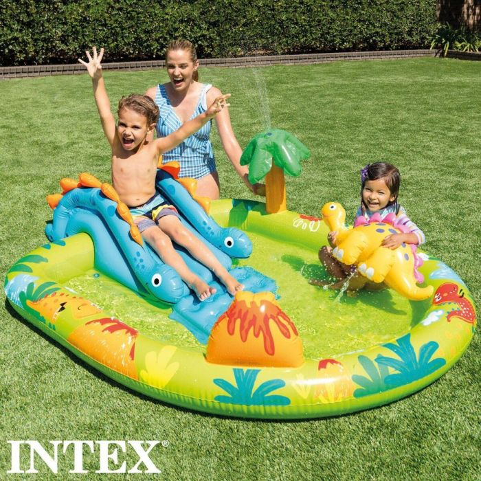 Piscina Hinchable para Niños Intex Parque de juegos Dinosaurios 191 x 58 x 152 cm (3 Unidades) 3