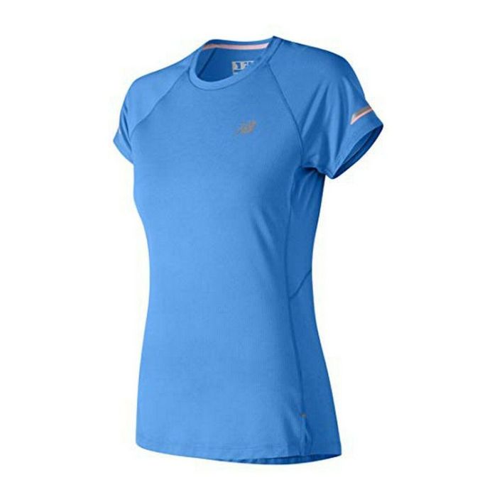 Camiseta de Manga Corta Mujer ICE 2.0 WT81200 New Balance Azul Camiseta de Manga Corta Mujer ICE 2.0 WT81200 New Balance Azul