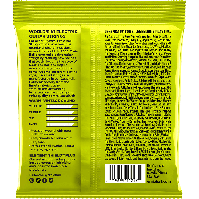 Juego Eléctrica Slinky Classic Rnr Pure 10-46 Tripack (3) 1