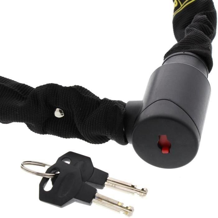 Candado de cadena para bicicleta - BURG WACHTER - 580 90 NEGRO - Acero 6 mm - Textil alta resistencia - 2 llaves 5 Candado de cadena para bicicleta - BURG WACHTER - 580 90 NEGRO - Acero 6 mm - Textil alta resistencia - 2 llaves 5