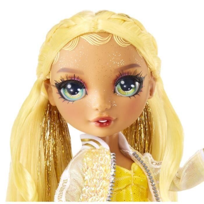 Muñeca de alta moda arcoíris con kit de limo y mascota - Sunny (amarillo) - Muñeca con purpurina de 28 cm con kit de limo y mascota 1