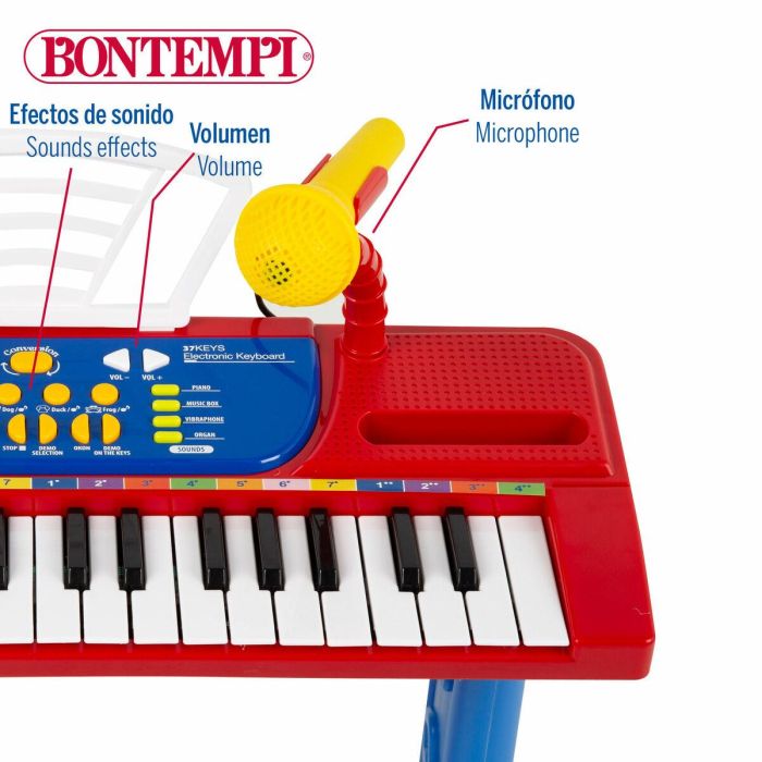 Teclado 37 Teclas Bontempi 43 x 56 x 23 cm (2 Unidades) 3 Teclado 37 Teclas Bontempi 43 x 56 x 23 cm (2 Unidades) 3