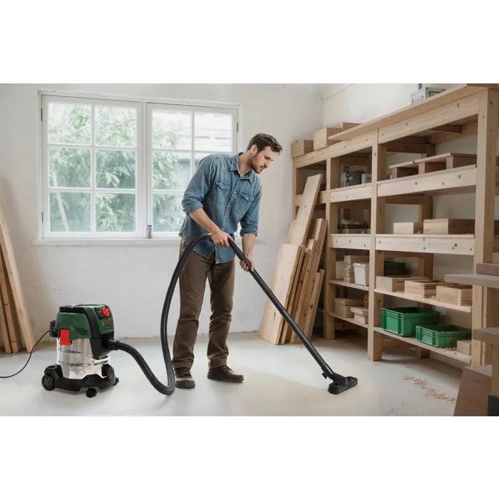 Bosch Aspiradora PAS 20-220PRS, 1300W, 65 l/s, Depósito 20L, 220 mbar, Universal