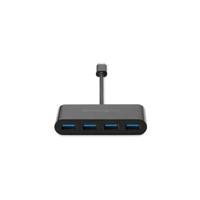 Kensington CH1200 Hub USB-C 10Gbps con Cargador y 4 Puertos USB-A 3.2 1