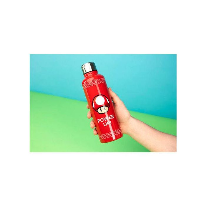Redstring Botella Power Up Paladone PP5807NN Super Mario 500 ml Negro, Rojo, Blanco