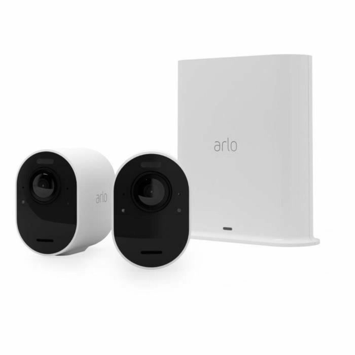 Arlo ARL0193108142540 Kit de 2 Cámaras de Seguridad Ultra V2 para Exterior con Visión Nocturna y Alimentación por Batería