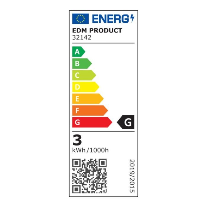 Aplique led 3w 60lm 4000k luz dia ip54 12x12x6cm ovalado edm 3