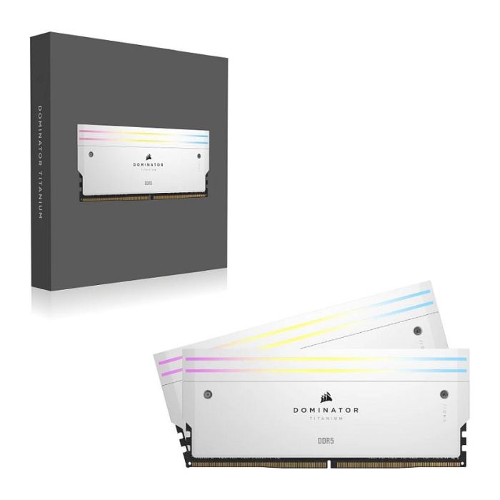 Corsair 32GB PC 7000 CL34 DOMINATOR TITANIUM RGB Kit (2x16GB) DDR5 Blanco Retail 4