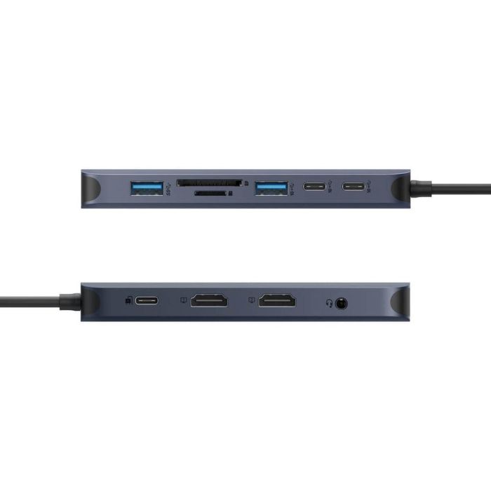 HYPER HD4006GL Hub USB-C 10Gbps con HDMI 4K 60Hz, Gigabit Ethernet, Lector SD/MicroSD, USB-A, Jack 3.5mm Azul/Gris 5 HYPER HD4006GL Hub USB-C 10Gbps con HDMI 4K 60Hz, Gigabit Ethernet, Lector SD/MicroSD, USB-A, Jack 3.5mm Azul/Gris 5