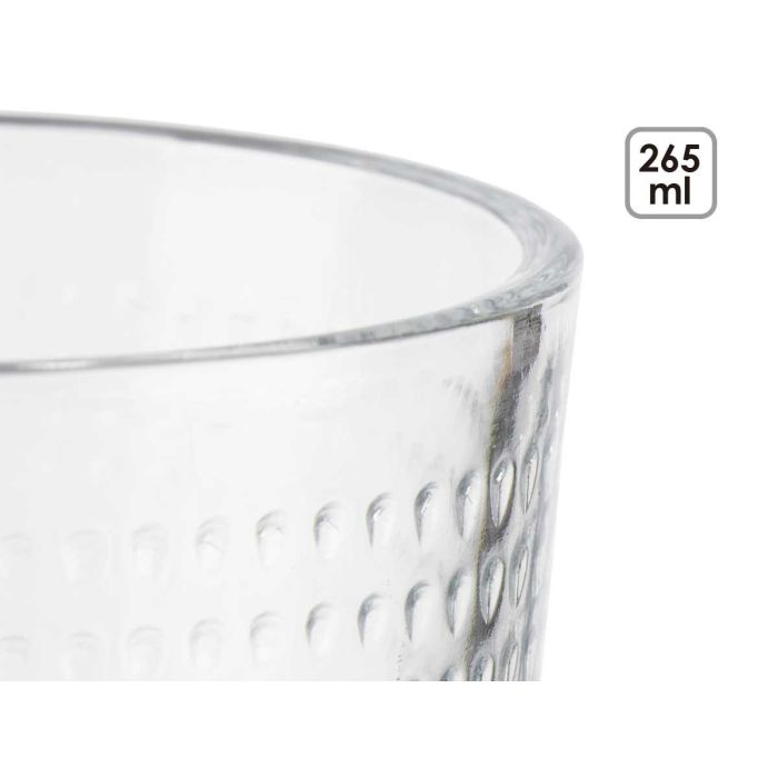 Set 6 Vasos 265 ml Puntos Nilo Vivalto - Vidrio Transparente, 26.2x9x15.5 cm (8 Unidades) 3 Set 6 Vasos 265 ml Puntos Nilo Vivalto - Vidrio Transparente, 26.2x9x15.5 cm (8 Unidades) 3
