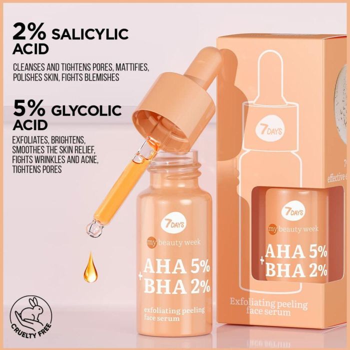 7Days Aha 5%+Bha 2% Serum Exfoliante Facial 3