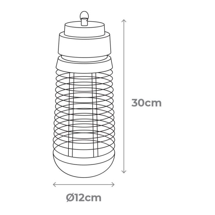 Edm Mata insectos eléctrico 1x6W 25 m² Ø12x30 cm Negro Interior