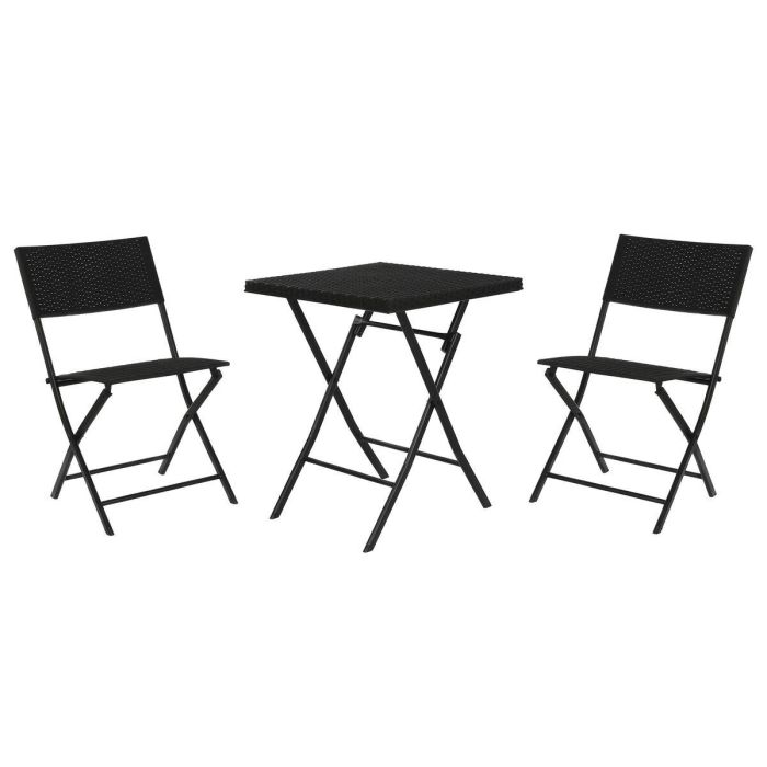 Mesa DKD Home Decor Negro 58 x 71.5 x 58 cm Set de 3