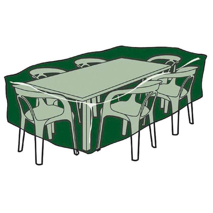 Altadex Funda protectora para mesa y sillas 205x325x90cm, poliéster 240g/m², impermeable y transpirable, verde 0 Altadex Funda protectora para mesa y sillas 205x325x90cm, poliéster 240g/m², impermeable y transpirable, verde 0