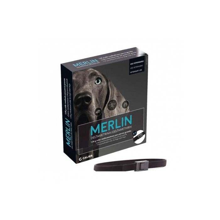 Collar Antiparasitario Calier Merlin para Perros Grandes - 65 cm, 1 Unidad - Protege contra Pulgas, Garrapatas y Flebótomos Collar Antiparasitario Calier Merlin para Perros Grandes - 65 cm, 1 Unidad - Protege contra Pulgas, Garrapatas y Flebótomos