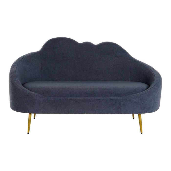 Sofa Scandi DKD Home Decor Azul Dorado 75 x 92 x 155 cm 4