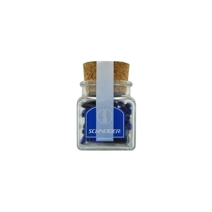 Tinta Estilografica Schneider Frasco 30 Cartuchos Azul