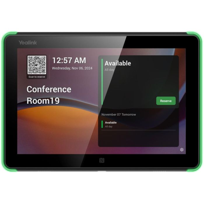 Yealink RoomPanel E2 8" 1280x800 LCD Táctil Android 13.0 PoE para Sistema de Salas