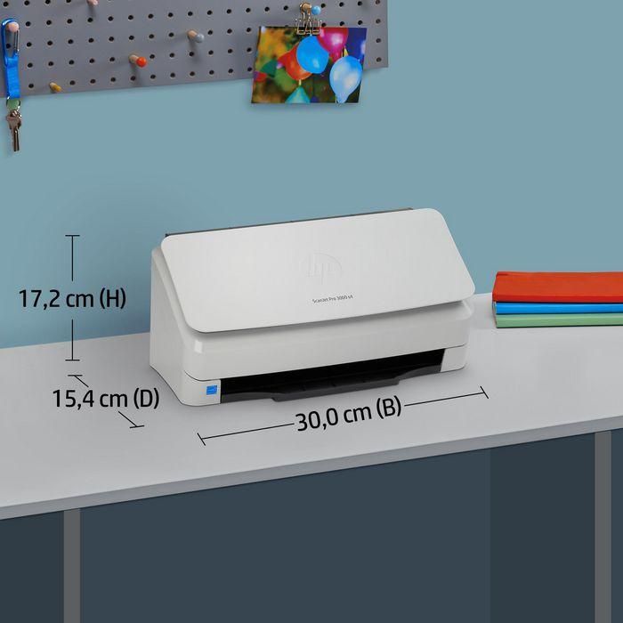 HP 3000 s4 ScanJet Pro Escáner de Alimentación de Hojas, Rápido 40 ppm/80 ipm, ADF 50 Páginas, Ideal para 4.000 Páginas al Día 8