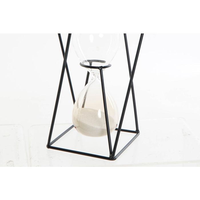 DKD Home Decor Reloj de Arena Loft de 4 Minutos, Fabricado en Metal y Cristal, Tonos Terracota Ámbar, 14x19x14 cm (Set de 2 Unidades) 2